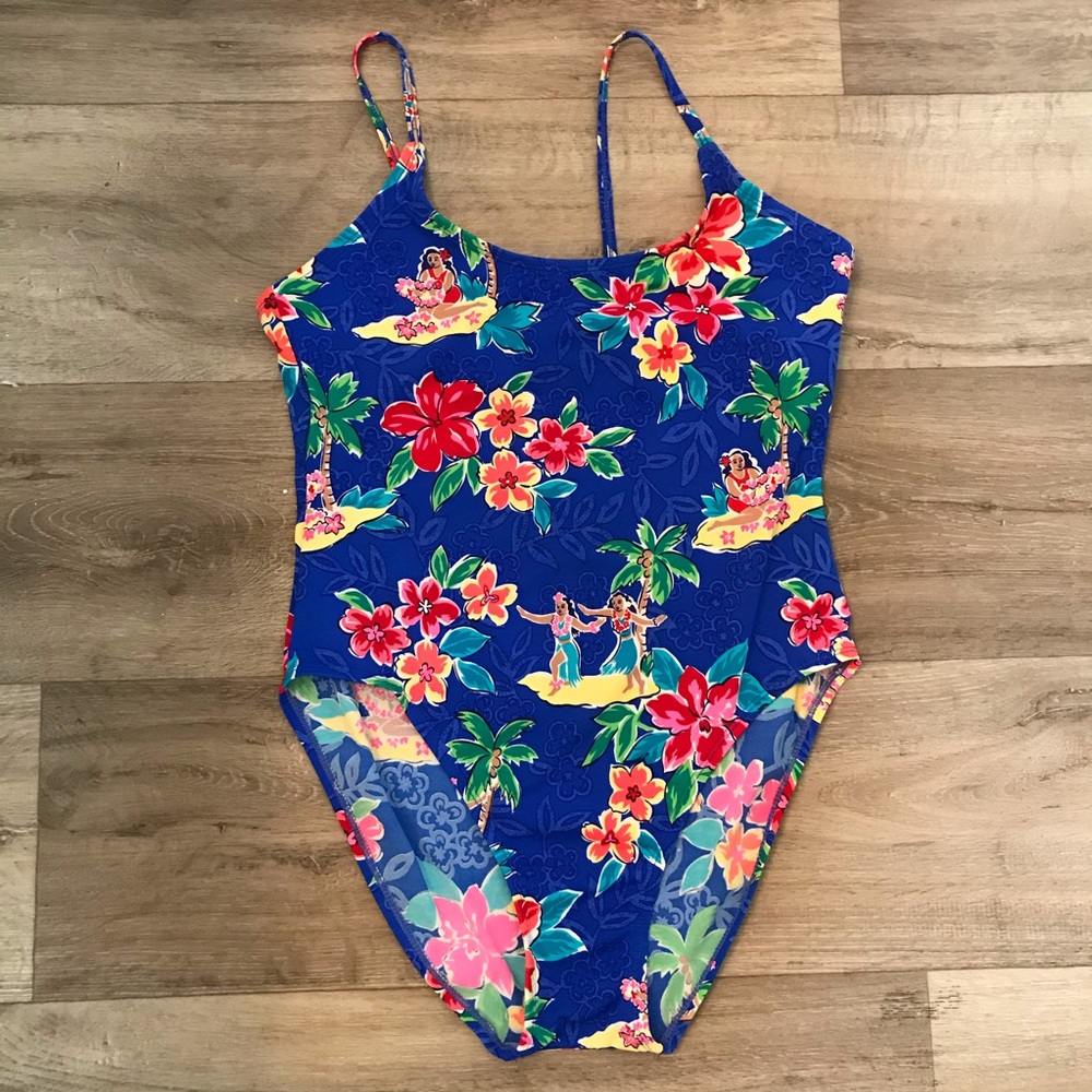 Islander Hawaii bathing suit tropical retro floral